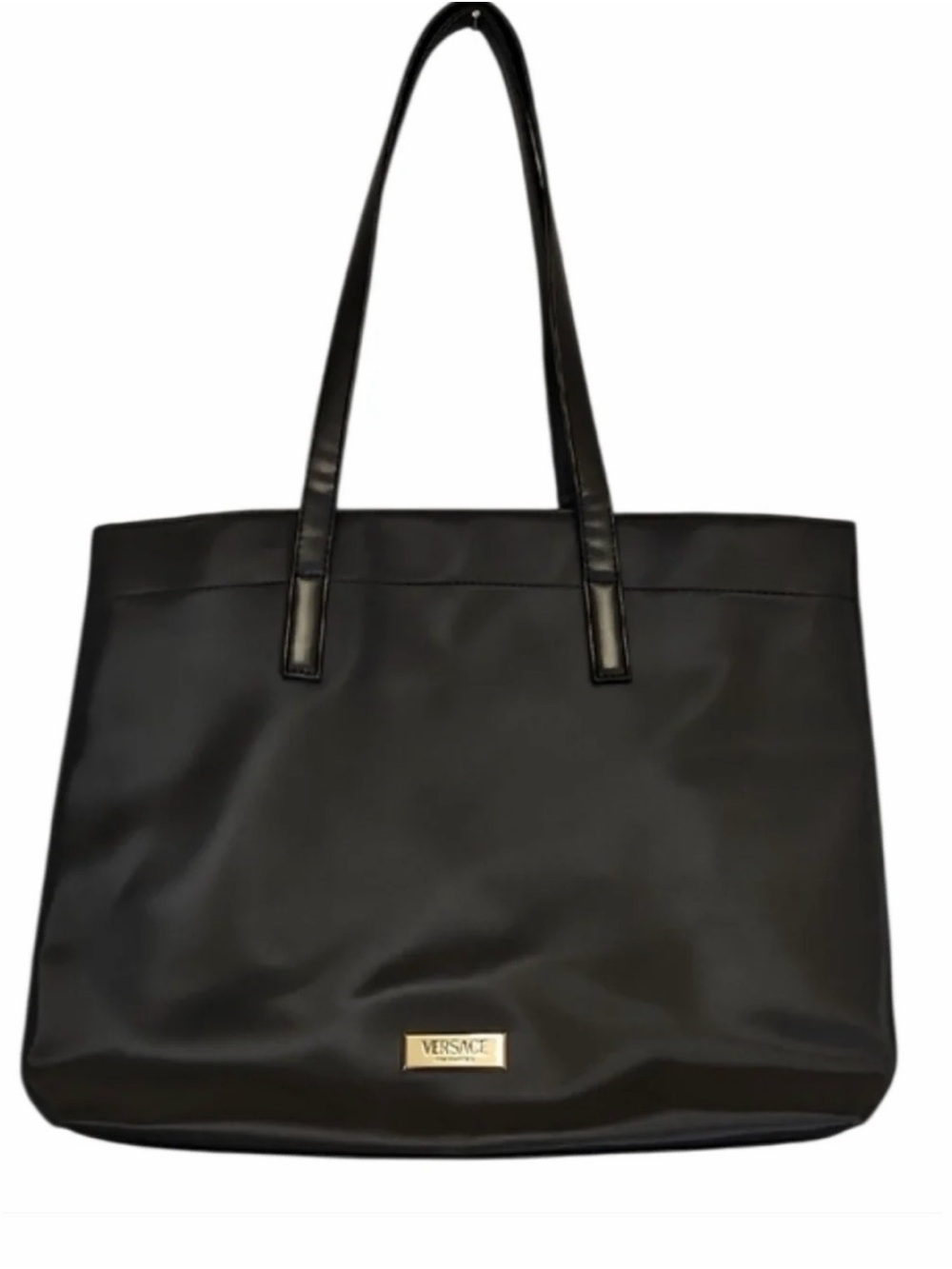 Versace Fragrances tote bag with gold hardware